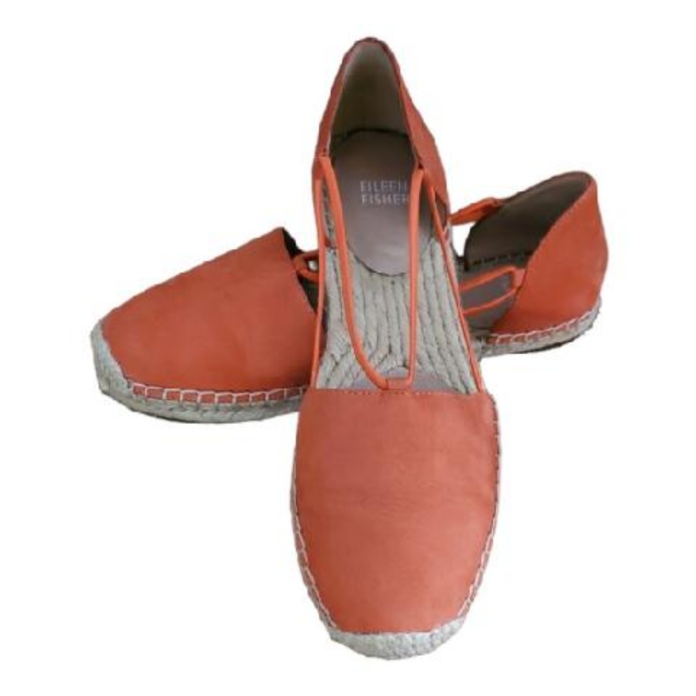 Eileen Fisher Nubuck Espadrille in Persimmon.NWOT 8.5. Reduced